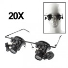 20X Glasses Type Watch Repair Loupe Magnifier with LED Light